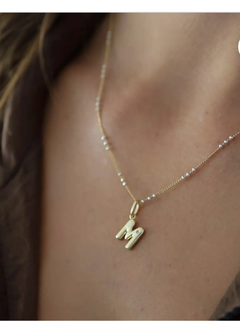 Miranda Frye Puffy Letter 'M' Charm